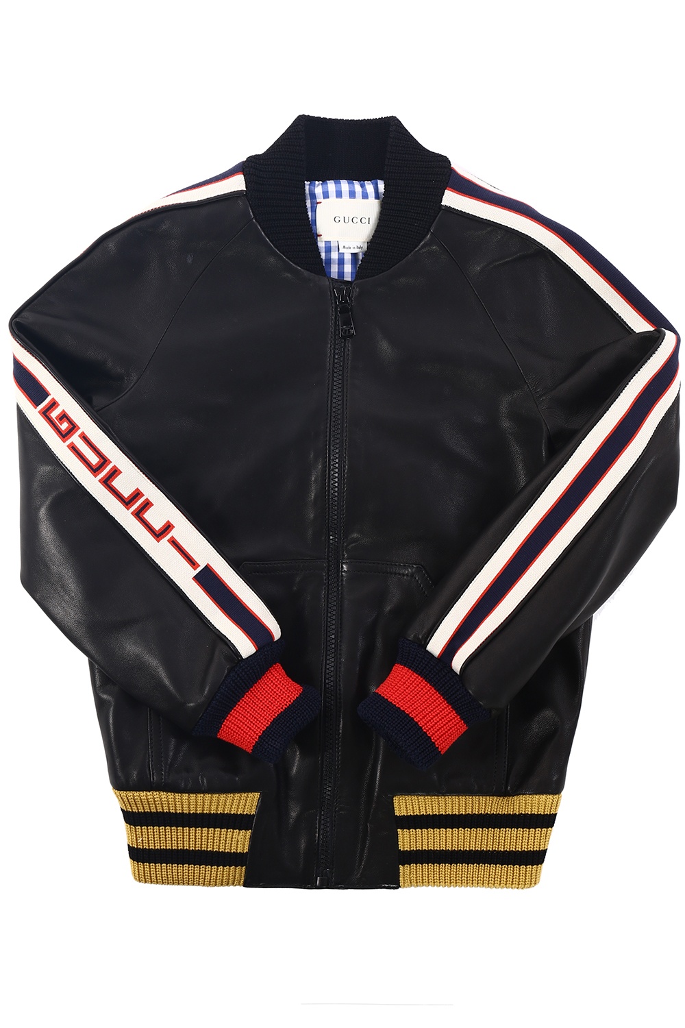 Gucci kids leather clearance jacket